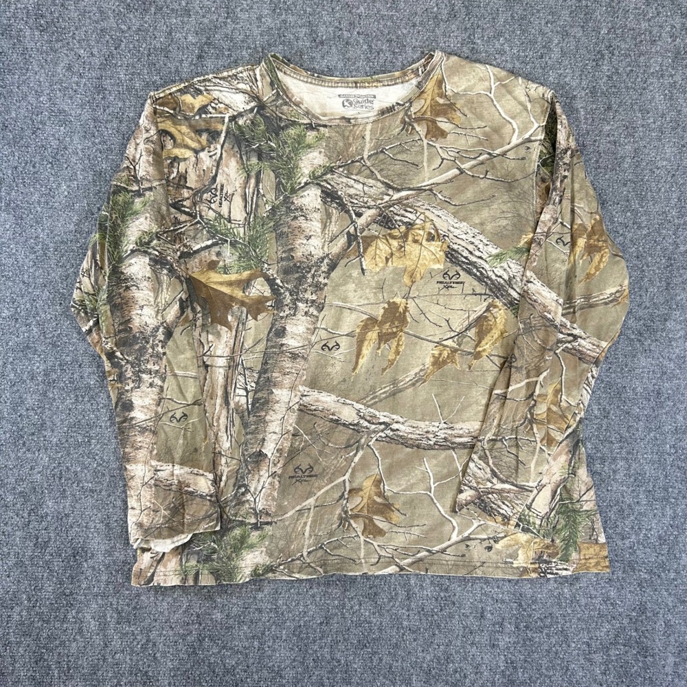 Gander Mountain Guide Series Mens Large Realtree Camo Long Sleeve T-Shirt